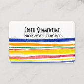 Visitenkarte mit farbigen Streifen (Vorderseite)