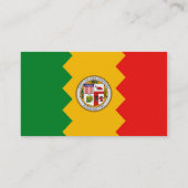 Visitenkarte mit Flag Los Angeles, Kalifornien (Rückseite)