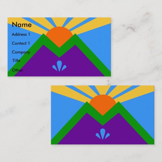 Visitenkarte mit Flag Manitou Springs, USA (Vorne/Hinten)