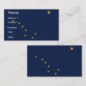 Visitenkarte mit Flag von Alaska U.S.A. (Vorne/Hinten)