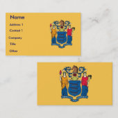 Visitenkarte mit Flag von New Jersey U.S.A. (Vorne/Hinten)