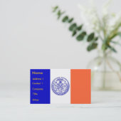 Visitenkarte mit Flag von New York U.S.A. (Stehend Vorderseite)