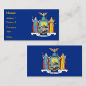 Visitenkarte mit Flag von New York U.S.A. (Vorne/Hinten)
