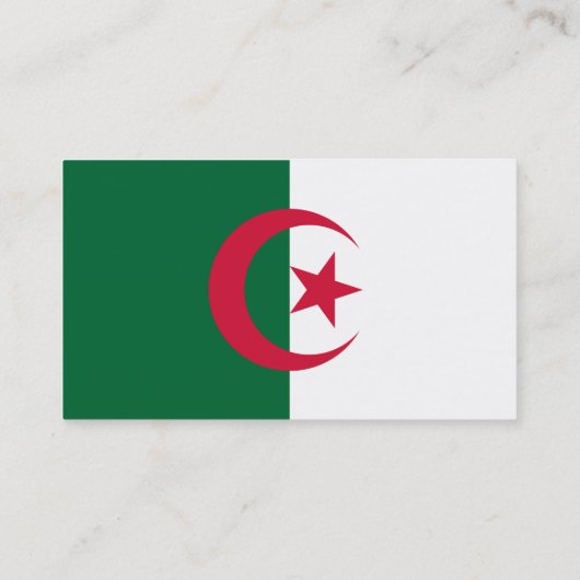 Visitenkarte mit Flagge Algeriens (Rückseite)