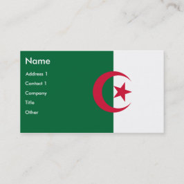 Visitenkarte mit Flagge Algeriens
