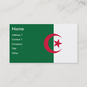 Visitenkarte mit Flagge Algeriens