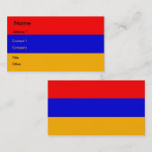 Visitenkarte mit Flagge Armeniens (Vorne/Hinten)