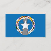 Visitenkarte mit Flagge auf der Insel Nord-Mariana (Rückseite)
