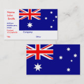 Visitenkarte mit Flagge Australiens (Vorne/Hinten)