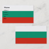 Visitenkarte mit Flagge Bulgariens (Vorne/Hinten)