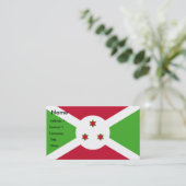 Visitenkarte mit Flagge Burundis (Stehend Vorderseite)