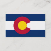 Visitenkarte mit Flagge Colorado, USA. (Rückseite)