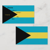 Visitenkarte mit Flagge der Bahamas (Vorne/Hinten)