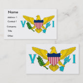 Visitenkarte mit Flagge der Jungfrauen (Vorne/Hinten)