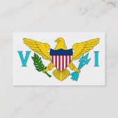 Visitenkarte mit Flagge der Jungfrauen (Rückseite)