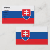 Visitenkarte mit Flagge der Slowakei (Vorne/Hinten)