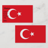 Visitenkarte mit Flagge der Türkei (Vorne/Hinten)