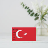 Visitenkarte mit Flagge der Türkei (Stehend Vorderseite)