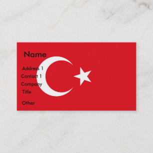 Visitenkarte mit Flagge der Türkei