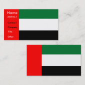 Visitenkarte mit Flagge der Vereinigten Arabischen (Vorne/Hinten)