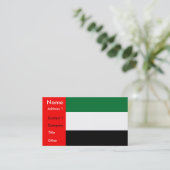 Visitenkarte mit Flagge der Vereinigten Arabischen (Stehend Vorderseite)
