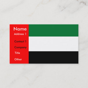 Visitenkarte mit Flagge der Vereinigten Arabischen
