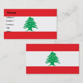 Visitenkarte mit Flagge des Libanon (Vorne/Hinten)