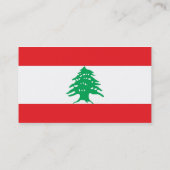 Visitenkarte mit Flagge des Libanon (Rückseite)