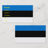 Visitenkarte mit Flagge Estlands (Vorne/Hinten)