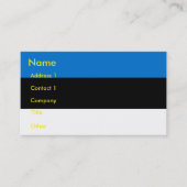 Visitenkarte mit Flagge Estlands (Vorderseite)