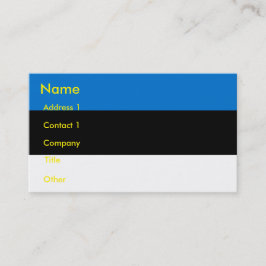 Visitenkarte mit Flagge Estlands