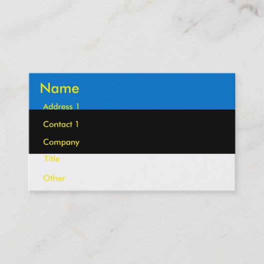 Visitenkarte mit Flagge Estlands (Vorderseite)