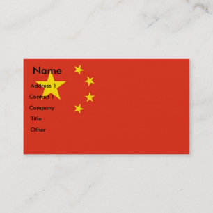 Visitenkarte mit Flagge für China