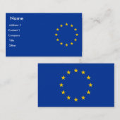 Visitenkarte mit Flagge für europäische Gewerkscha (Vorne/Hinten)