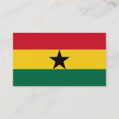 Visitenkarte mit Flagge Ghanas (Rückseite)