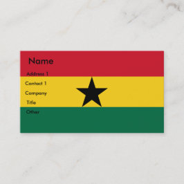 Visitenkarte mit Flagge Ghanas