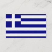 Visitenkarte mit Flagge Griechenlands (Rückseite)