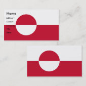 Visitenkarte mit Flagge Grönlands (Vorne/Hinten)