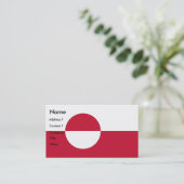 Visitenkarte mit Flagge Grönlands (Stehend Vorderseite)