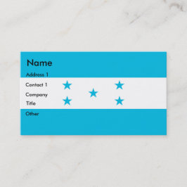 Visitenkarte mit Flagge Honduras