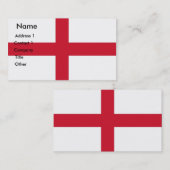 Visitenkarte mit Flagge in England (Vorne/Hinten)