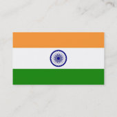 Visitenkarte mit Flagge Indiens (Rückseite)