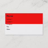 Visitenkarte mit Flagge Indonesiens (Vorderseite)