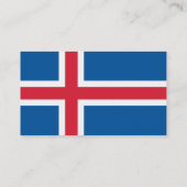 Visitenkarte mit Flagge Islands (Rückseite)