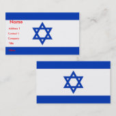 Visitenkarte mit Flagge Israels (Vorne/Hinten)