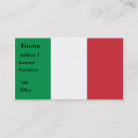 Visitenkarte mit Flagge Italiens