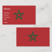 Visitenkarte mit Flagge Marokkos (Vorne/Hinten)