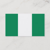 Visitenkarte mit Flagge Nigerias (Rückseite)