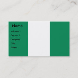 Visitenkarte mit Flagge Nigerias