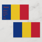 Visitenkarte mit Flagge Rumäniens (Vorne/Hinten)
